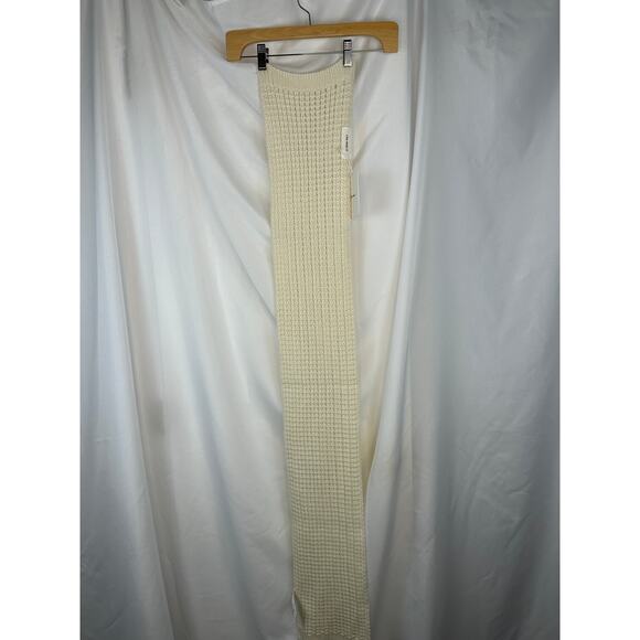 Lisa Yang 100% Cashmere Lima Scarf Chunky Knit Ivory Cream One Size NWT $335 - Picture 4 of 9